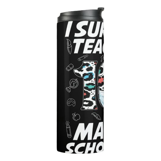 Bouteilles Isothermes J'Ai Survécu En Enseignant 100 Jours Scolaires Mas (Tourné sur la gauche)