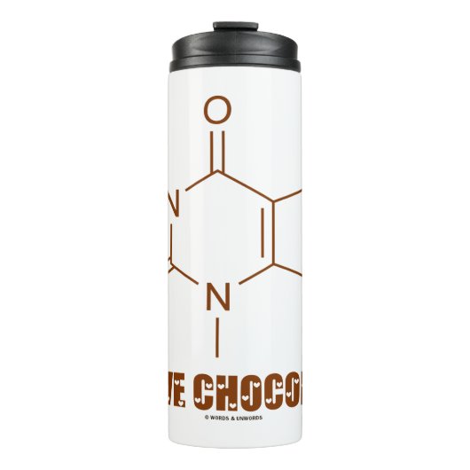 Bouteilles Isothermes J'Aime Chocolat Théobromine Molécule Chimie (Devant)
