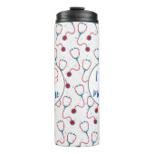 Bouteilles Isothermes "J'aime la médecine" stethoscope médecin cadeau (Devant)