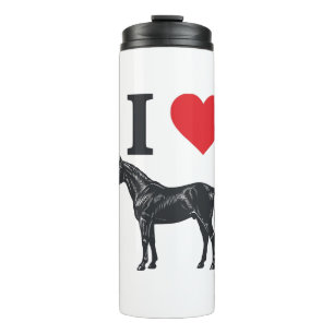 Bouteilles Isothermes J'aime les chevaux dessin de chemise de gravure vi