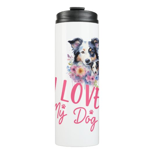 Bouteilles Isothermes J'aime mon chien (Devant)