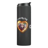 Bouteilles Isothermes J'Aime Mon Chien Animateur Coeur Qui Brille (Tourné sur la gauche)