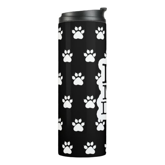 Bouteilles Isothermes J'aime mon chien personnalisé (Tourné sur la gauche)