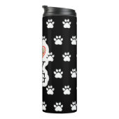 Bouteilles Isothermes J'aime mon chien personnalisé (Tourné sur la droite)