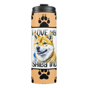 Bouteilles Isothermes J'Aime Mon Shiba Inu Propriétaire de chien