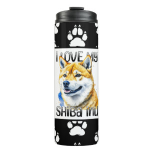 Bouteilles Isothermes J'Aime Mon Shiba Inu   Propriétaire de chien
