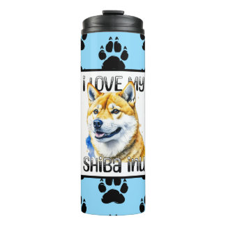 Bouteilles Isothermes J'Aime Mon Shiba Inu | Propriétaire de chien