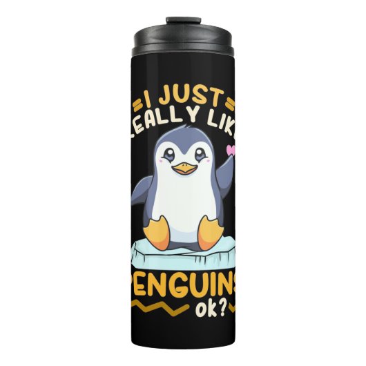 Bouteilles Isothermes J'Aime Vraiment Les Pingouins (Devant)