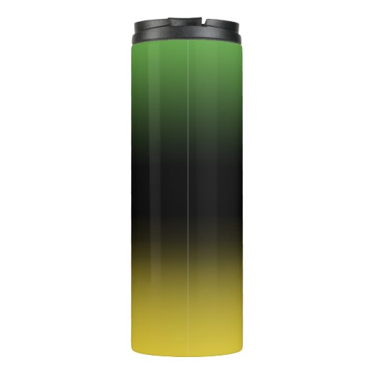 Bouteilles Isothermes Jamaïcaine Couleurs Dégradé Ombre Vert & Or (Dos)