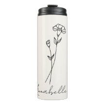 Janvier Fleur de naissance Nom personnalisé Ivory