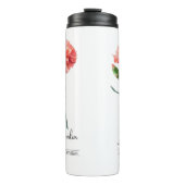 Bouteilles Isothermes Janvier Mois de la naissance Carnation des fleurs (Devant)