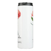 Bouteilles Isothermes Janvier Mois de la naissance Carnation des fleurs (Dos)