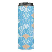 Bouteilles Isothermes Japanese Waves Pattern Light Blue Beige Monograms (Dos)