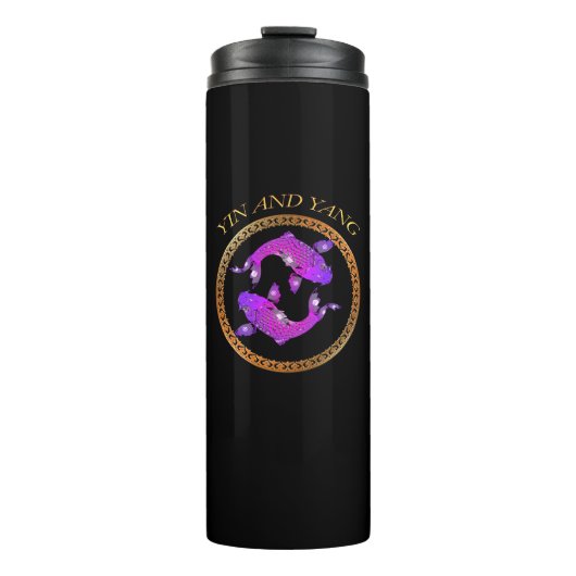 Bouteilles Isothermes Japonais koi goldfish Yin et Yang (Devant)