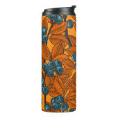 Bouteilles Isothermes Jardin aux bleuets, bleu et orange (Tourné sur la gauche)