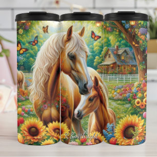 Bouteilles Isothermes Jardin de fleurs papillon Poulain Jument