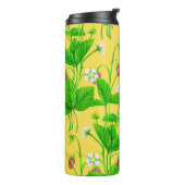 Bouteilles Isothermes Jardin de fraise sur jaune (Tourné sur la gauche)