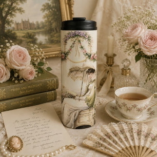 Bouteilles Isothermes Jardin de roses de Regency lisant une dame