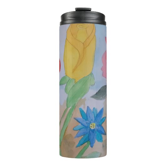 Bouteilles Isothermes Jardin fleuri d'été (Devant)