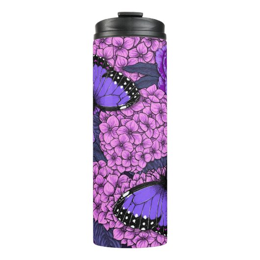 Bouteilles Isothermes Jardin morpho bleu 2 (Devant)
