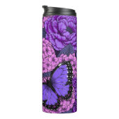 Bouteilles Isothermes Jardin morpho bleu 2 (Tourné sur la droite)