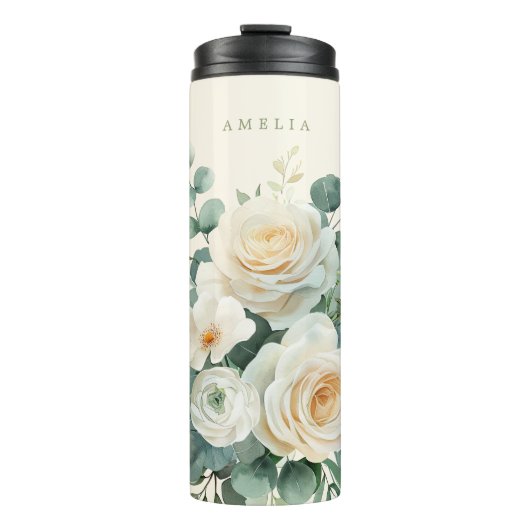 Bouteilles Isothermes Jardin Rose crème (Devant)