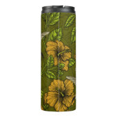 Bouteilles Isothermes Jardin tropical nocturne jaune et vert (Dos)