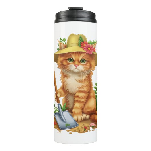 Bouteilles Isothermes Jardinage avec chats (Devant)