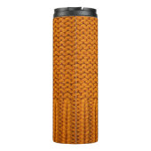 Bouteilles Isothermes Jaune clair : texture tricotée artisanale. (Dos)