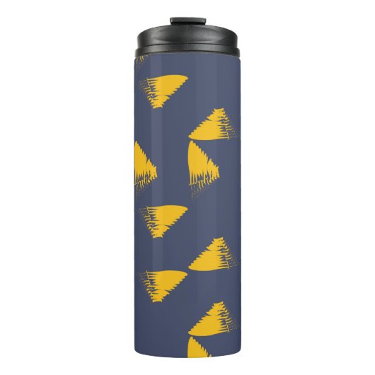Bouteilles Isothermes Jaune, cool, unique, triangles tendance (Devant)
