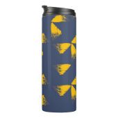 Bouteilles Isothermes Jaune, cool, unique, triangles tendance (Tourné sur la droite)