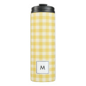 Bouteilles Isothermes Jaune En vichy Plaid Monogramme Thermique Tumbler (Devant)