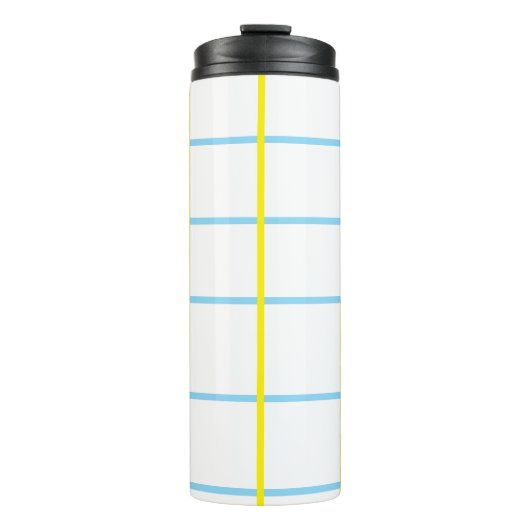 Bouteilles Isothermes Jaune unisexe, Blanc Bleu (Devant)