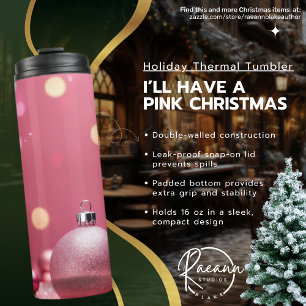 Bouteilles Isothermes J'aurai un caisson thermique de Noël rose