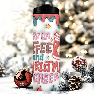 Bouteilles Isothermes Je fonctionne au café et à la joie de Noël 3D gonf