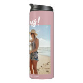 Bouteilles Isothermes Je nous aime Script Photo rose et blanc (Tourné sur la droite)