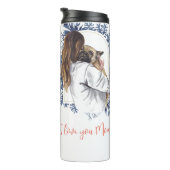 Bouteilles Isothermes "Je t'aime maman !" Mère et chien (Tourné sur la droite)