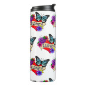 Bouteilles Isothermes Je T'Aime | Saint Valentin Coeur et Rose (Tourné sur la gauche)