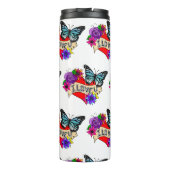 Bouteilles Isothermes Je T'Aime | Saint Valentin Coeur et Rose (Dos)