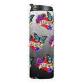 Bouteilles Isothermes Je T'Aime | Saint Valentin Coeur et Rose (Tourné sur la droite)