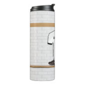 Bouteilles Isothermes Jersey de football noir blanc personnalisé (Tourné sur la gauche)