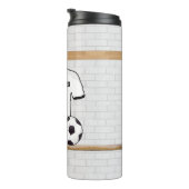 Bouteilles Isothermes Jersey de football noir blanc personnalisé (Tourné sur la droite)