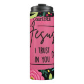 Bouteilles Isothermes Jésus : Confiance, foi, dévotion florale (Devant)