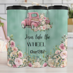 Bouteilles Isothermes Jésus : Prenez la Roue, Camion Rose