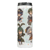 Bouteilles Isothermes Jeu de stickers Chibi Anime (Dos)