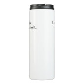 Bouteilles Isothermes J'exerce parce que j'aime mon corps personnalisabl (Dos)