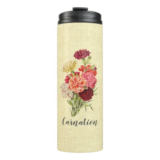 Bouteilles Isothermes Joli Bouquet Carnation Vintage (Devant)