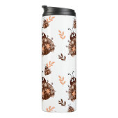 Bouteilles Isothermes Joli Brown et beige Ladybug et Motif de fleurs (Tourné sur la droite)