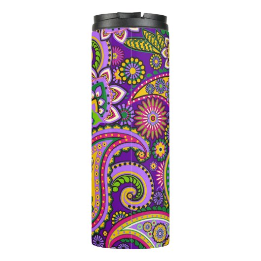 Bouteilles Isothermes Joli cachemire rose et violet (Dos)