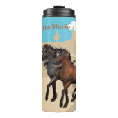 Bouteilles Isothermes joli cheval sauvage ajouter nom (Devant)